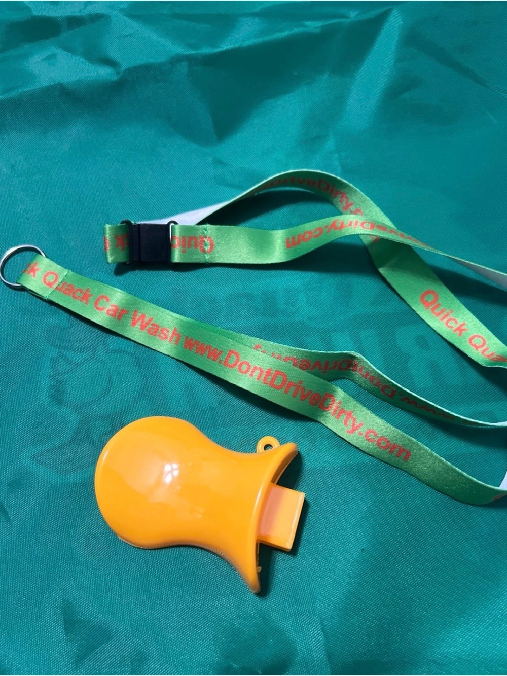 Quick Car Wash Kids Lanyard with Orange Whistle